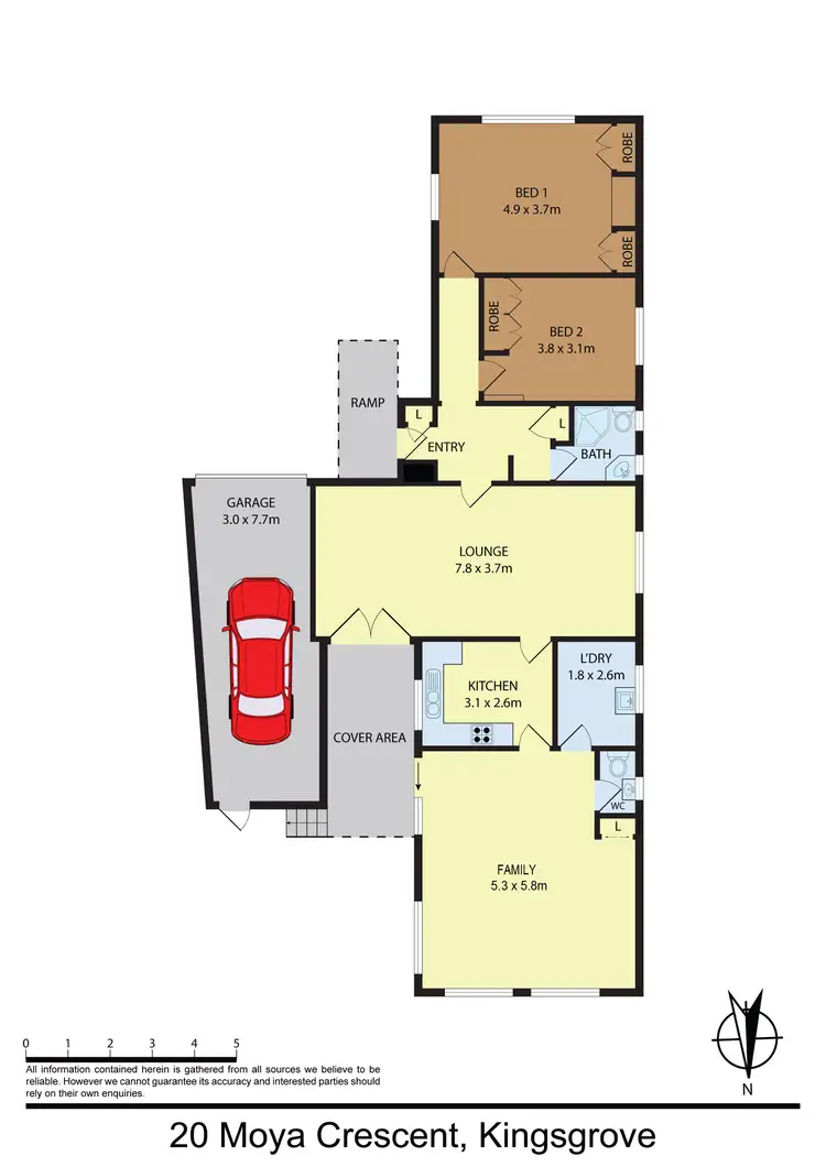 Floorplan of Homely house listing, 20 MOYA CRESCENT, Kingsgrove NSW 2208