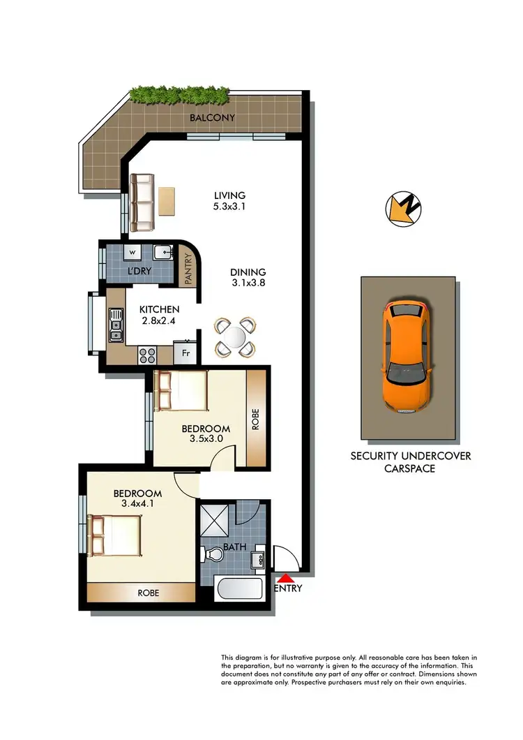 Floorplan of Homely apartment listing, 2/29-31 Simpson Street, Bondi NSW 2026
