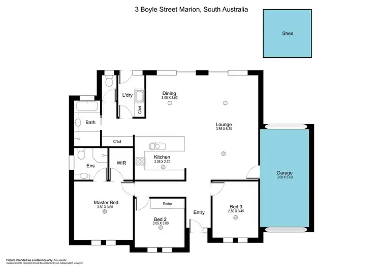 Floorplan of Homely house listing, 3 Boyle Street, Marion SA 5043