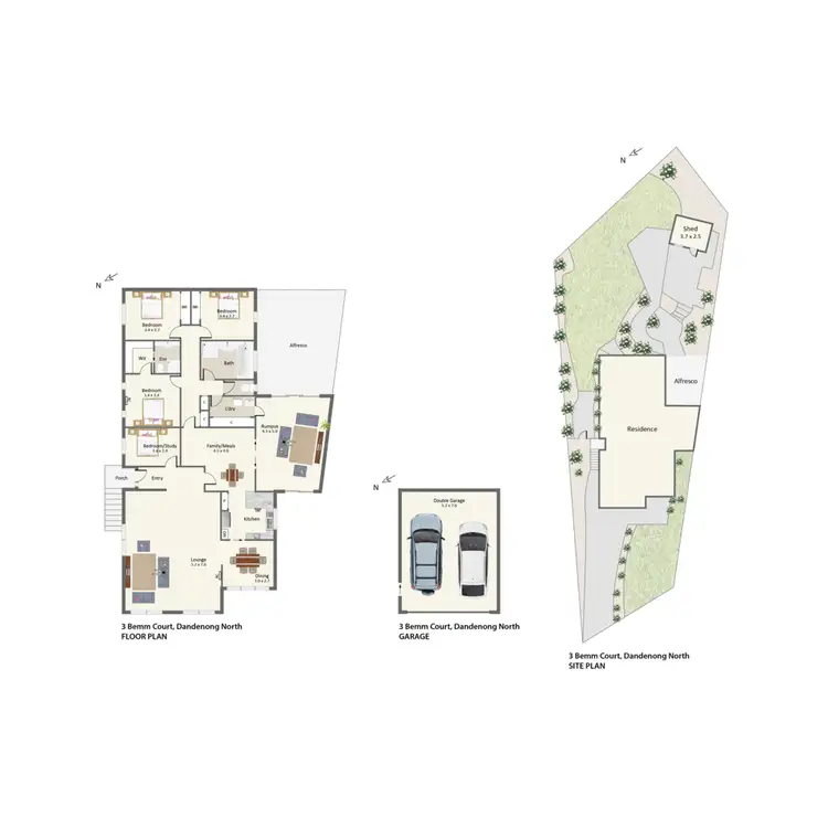 Floorplan of Homely house listing, 3 Bemm Court, Dandenong North VIC 3175