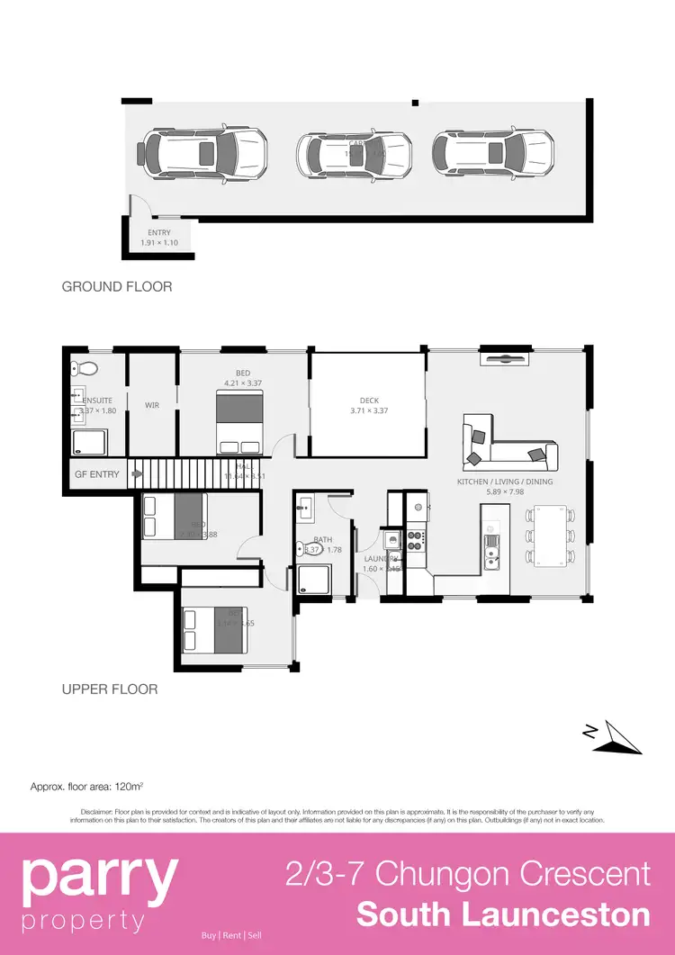 Floorplan of Homely house listing, 2/3-7 Chungon Crescent, South Launceston TAS 7249