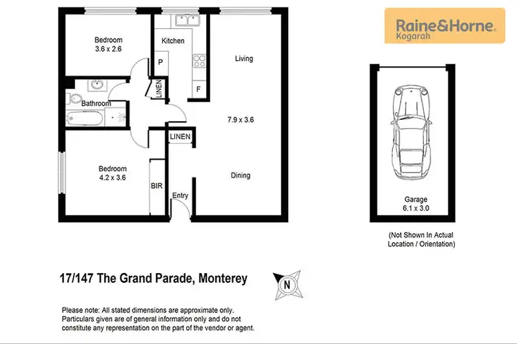 Floorplan of Homely unit listing, 17/147 The Grand Parade, Monterey NSW 2217