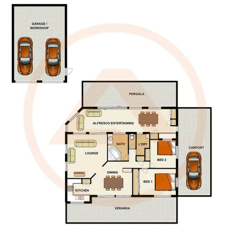 Floorplan of Homely house listing, 37 Royal Palm Drive, Steiglitz QLD 4207
