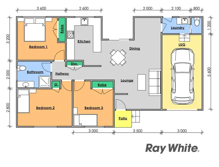 Floorplan of Homely semi-detached listing, 2/35 Tristania Crescent, Taree NSW 2430