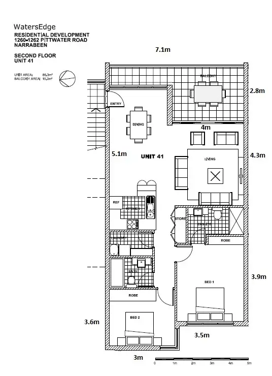 Floorplan of Homely unit listing, 41/1260-1262 Pittwater Road, Narrabeen NSW 2101