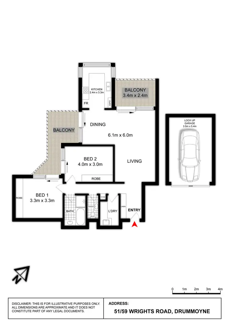 Floorplan of Homely apartment listing, 51/59 Wrights Road, Drummoyne NSW 2047