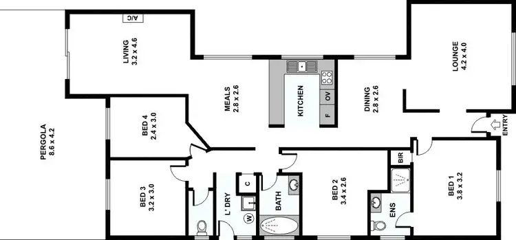 Floorplan of Homely house listing, 13 Hovia Terrace, South Perth WA 6151