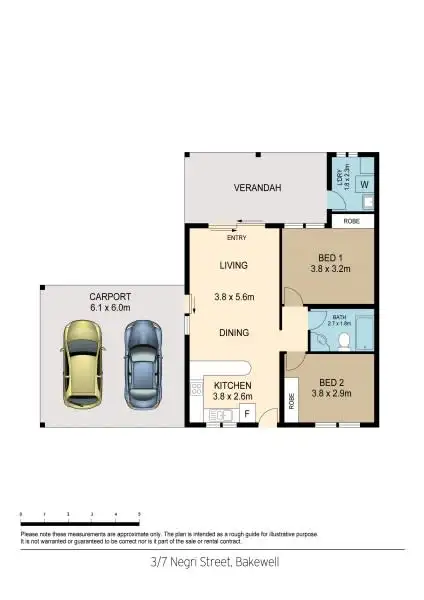 Floorplan of Homely unit listing, 3/7 Negri Street, Bakewell NT 832