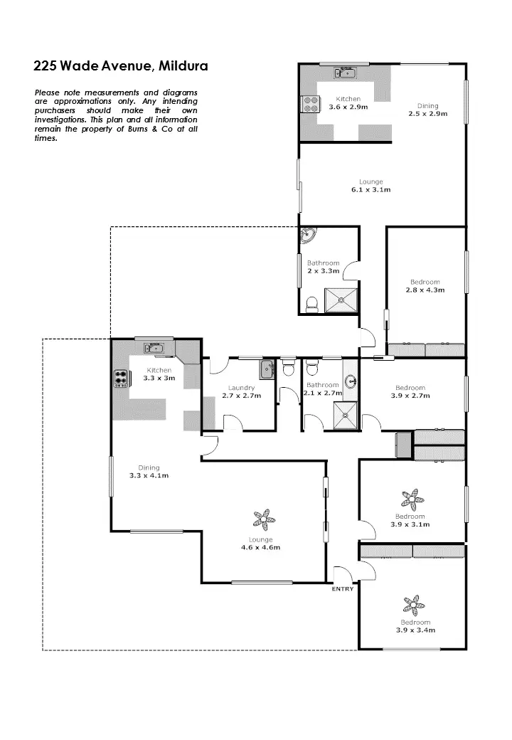 Floorplan of Homely house listing, 225 Wade Avenue, Mildura VIC 3500