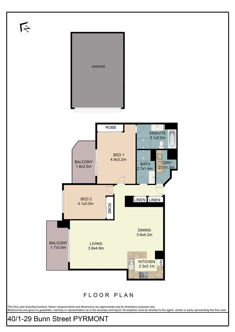 Floorplan of Homely apartment listing, 40/1-29 Bunn Street, Pyrmont NSW 2009