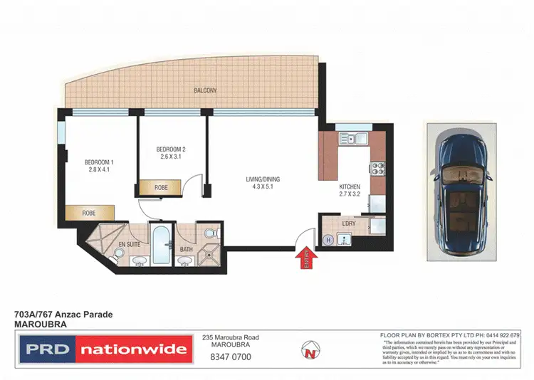 Floorplan of Homely unit listing, 703a/767 Anzac Parade, Maroubra NSW 2035