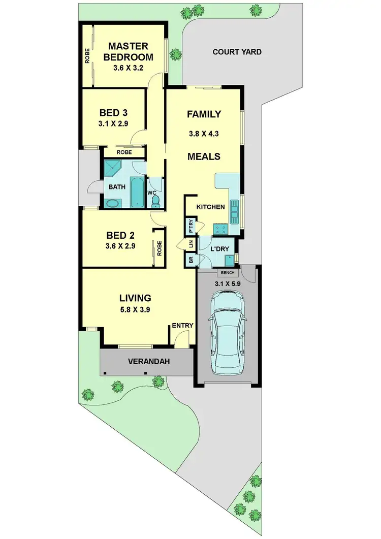 Floorplan of Homely townhouse listing, 35 HIGHRIDGE CRESCENT, Airport West VIC 3042