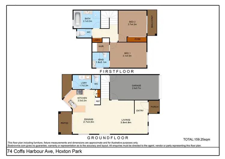 Floorplan of Homely townhouse listing, 74 Coffs Harbour Avenue, Hoxton Park NSW 2171