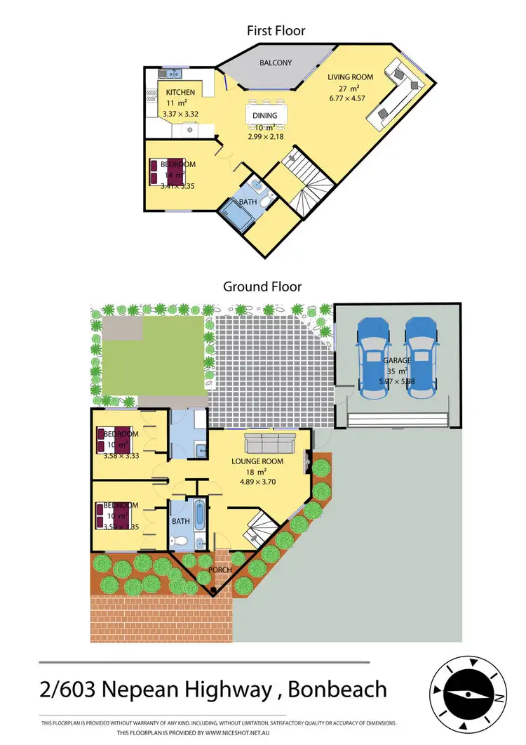 Floorplan of Homely townhouse listing, 2/603 Nepean Highway, Bonbeach VIC 3196