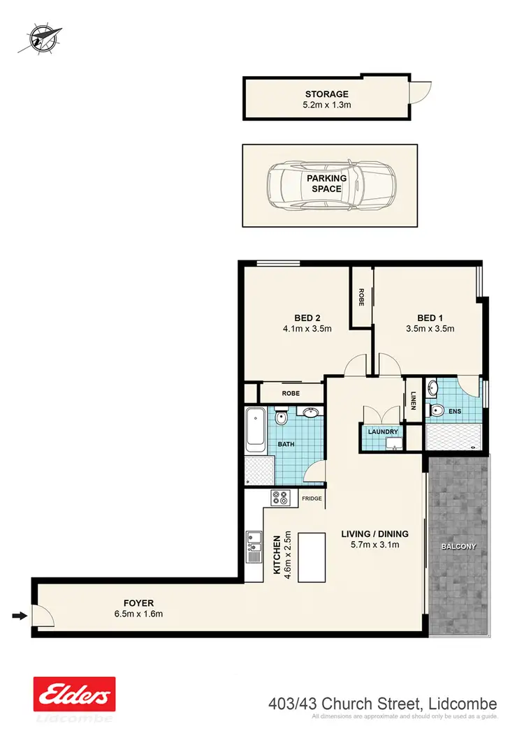 Floorplan of Homely apartment listing, 403/43 CHURCH STREET, Lidcombe NSW 2141