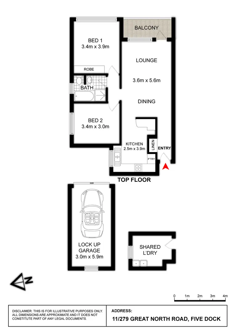 Floorplan of Homely apartment listing, 11/279 Great North Road, Five Dock NSW 2046