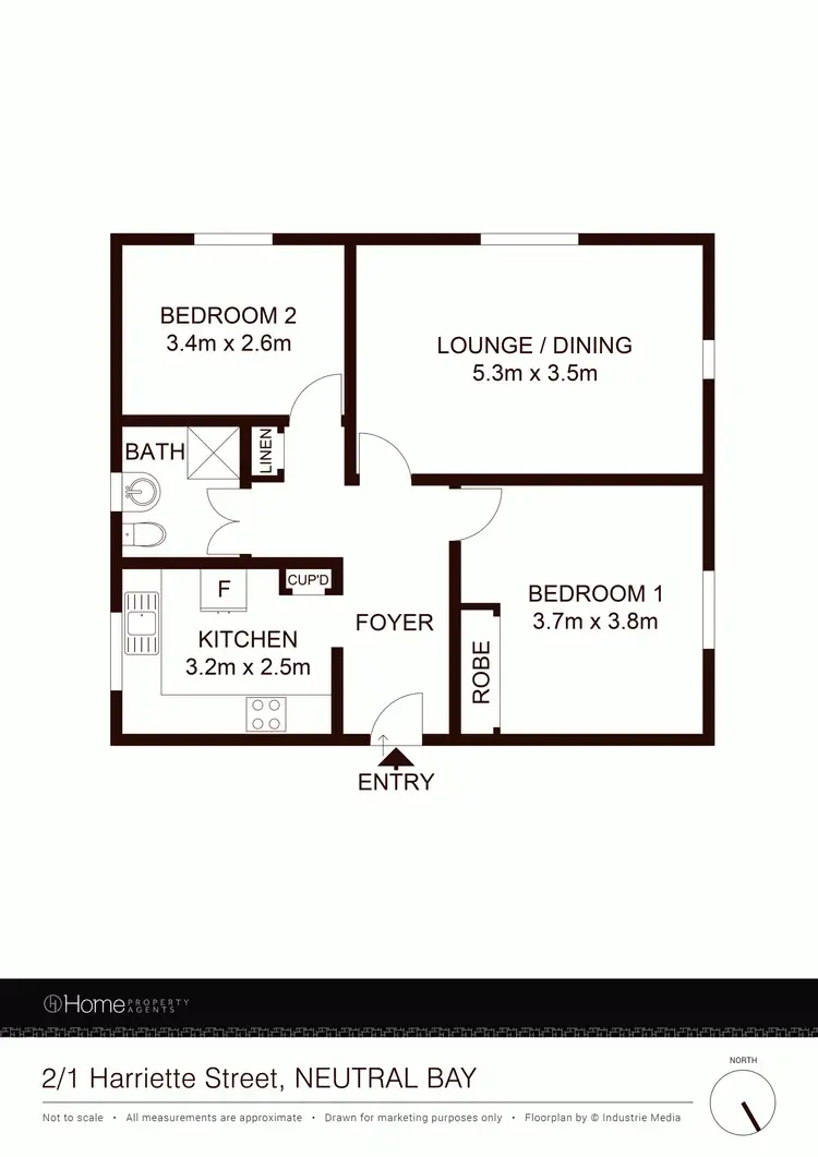 Floorplan of Homely apartment listing, 2/1 Harriette Street, Neutral Bay NSW 2089