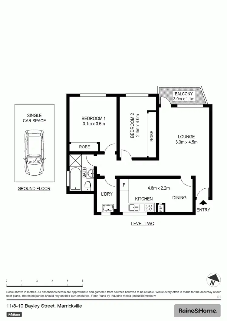 Floorplan of Homely apartment listing, 11/8-10 Bayley Street, Marrickville NSW 2204