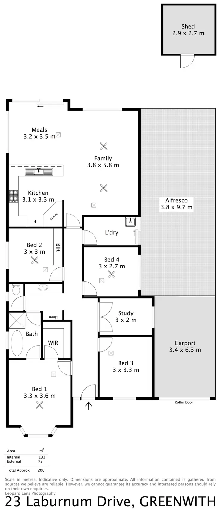 Floorplan of Homely house listing, 23 Laburnum Drive, Greenwith SA 5125