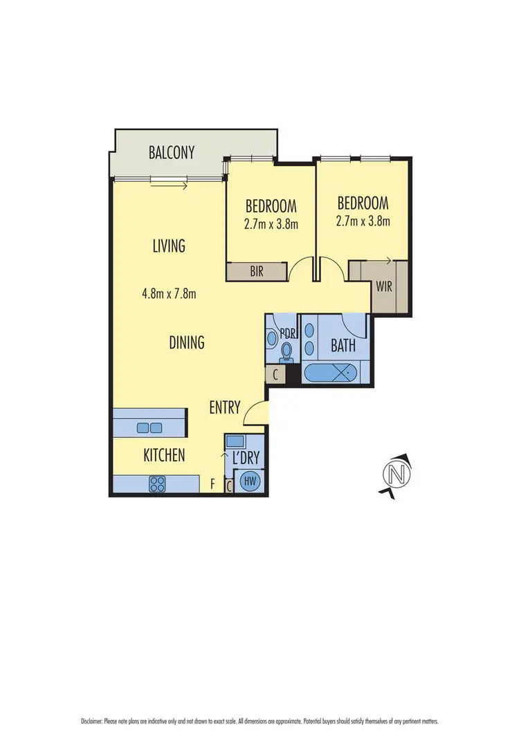 Floorplan of Homely apartment listing, 1002/350 La Trobe Street, Melbourne VIC 3000