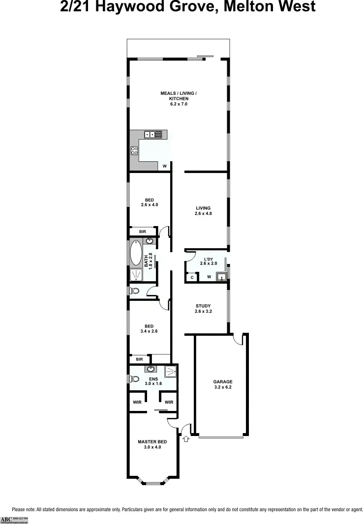 Floorplan of Homely house listing, 2/21 Haywood Grove, Melton West VIC 3337
