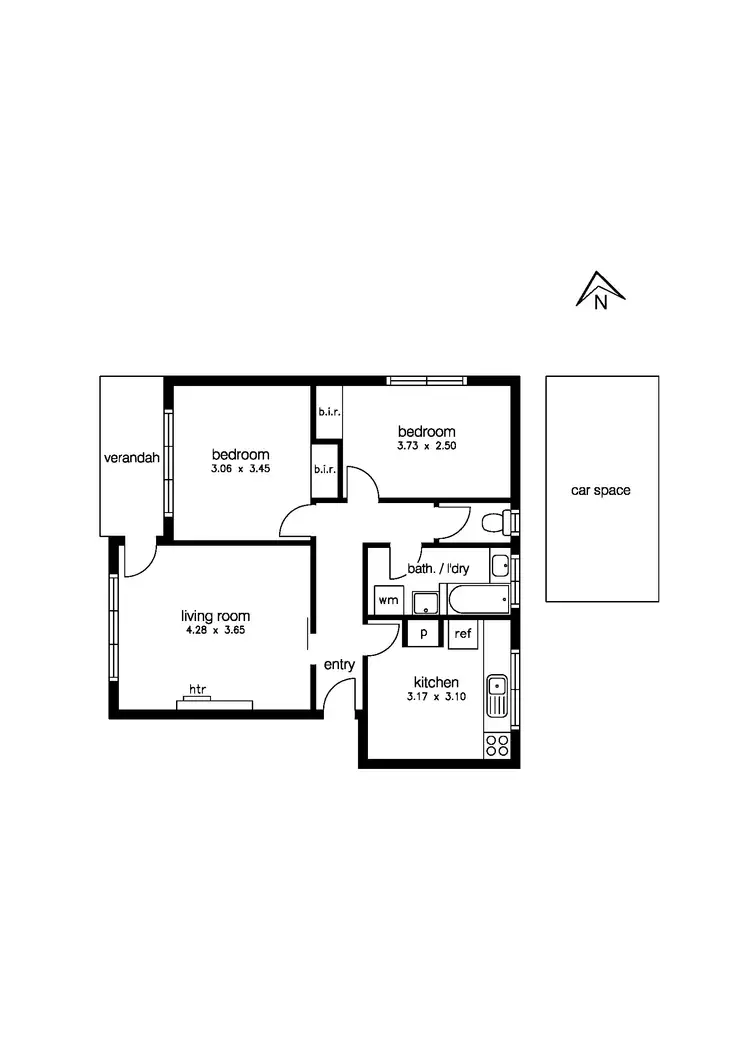 Floorplan of Homely unit listing, 1/315 Blackshaws Rd, Altona North VIC 3025