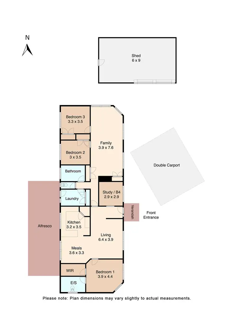 Floorplan of Homely house listing, 6 Ashley Grove, Mount Helen VIC 3350