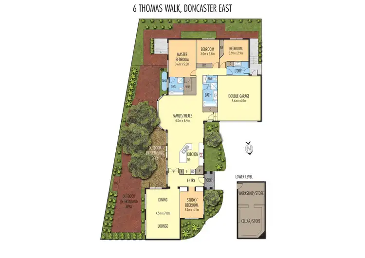 Floorplan of Homely house listing, 6 Thomas Walk, Doncaster East VIC 3109