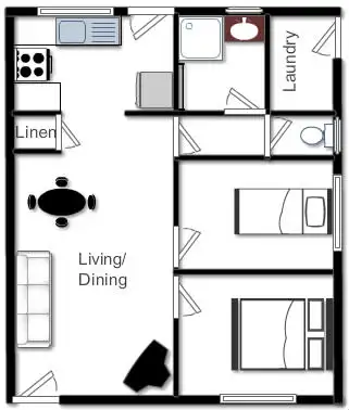 Floorplan of Homely unit listing, 2/16 Campbell Street, Torquay QLD 4655