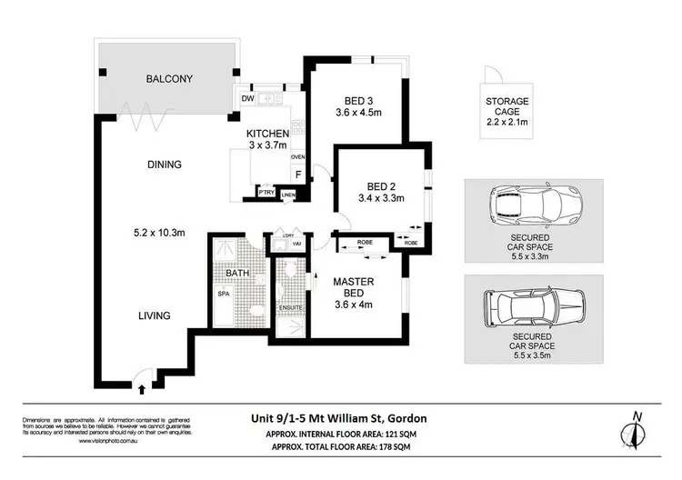 Floorplan of Homely apartment listing, 9/1-5 Mt. William Street, Gordon NSW 2072