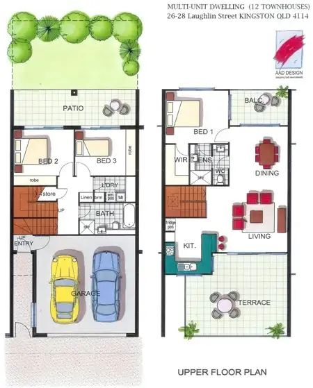 Floorplan of Homely townhouse listing, 12/26-28 Laughlin Street, Kingston QLD 4114