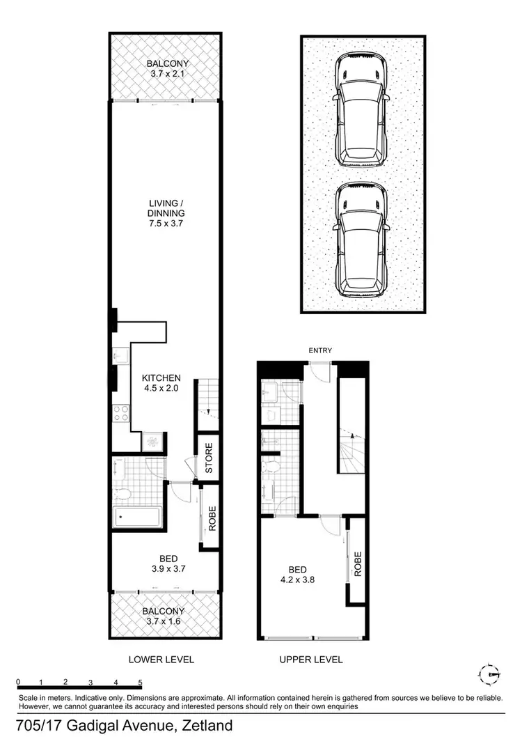 Floorplan of Homely apartment listing, 705/17 Gadigal Avenue, Zetland NSW 2017