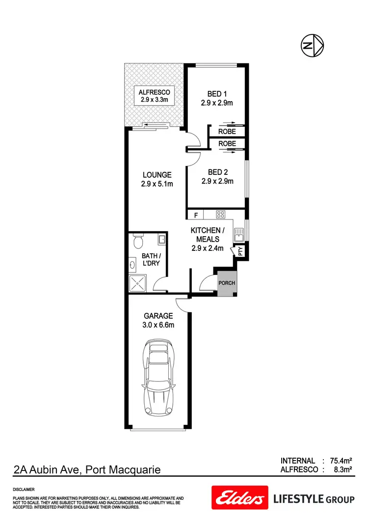 Floorplan of Homely villa listing, 2a Aubin Avenue, Thrumster NSW 2444