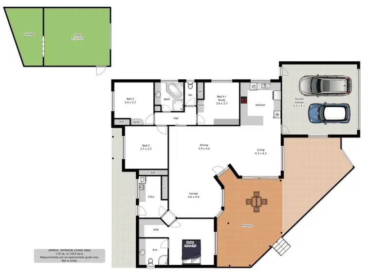Floorplan of Homely house listing, 3 Lyons Place, Wodonga VIC 3690