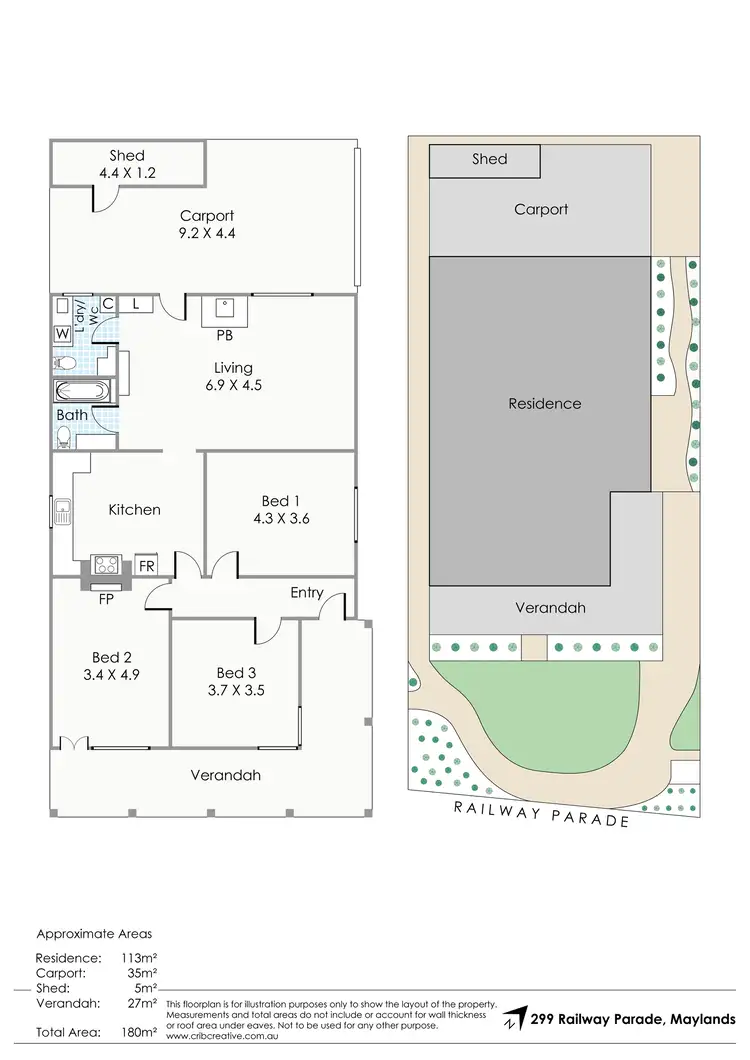 Floorplan of Homely house listing, 299 Railway Parade, Maylands WA 6051