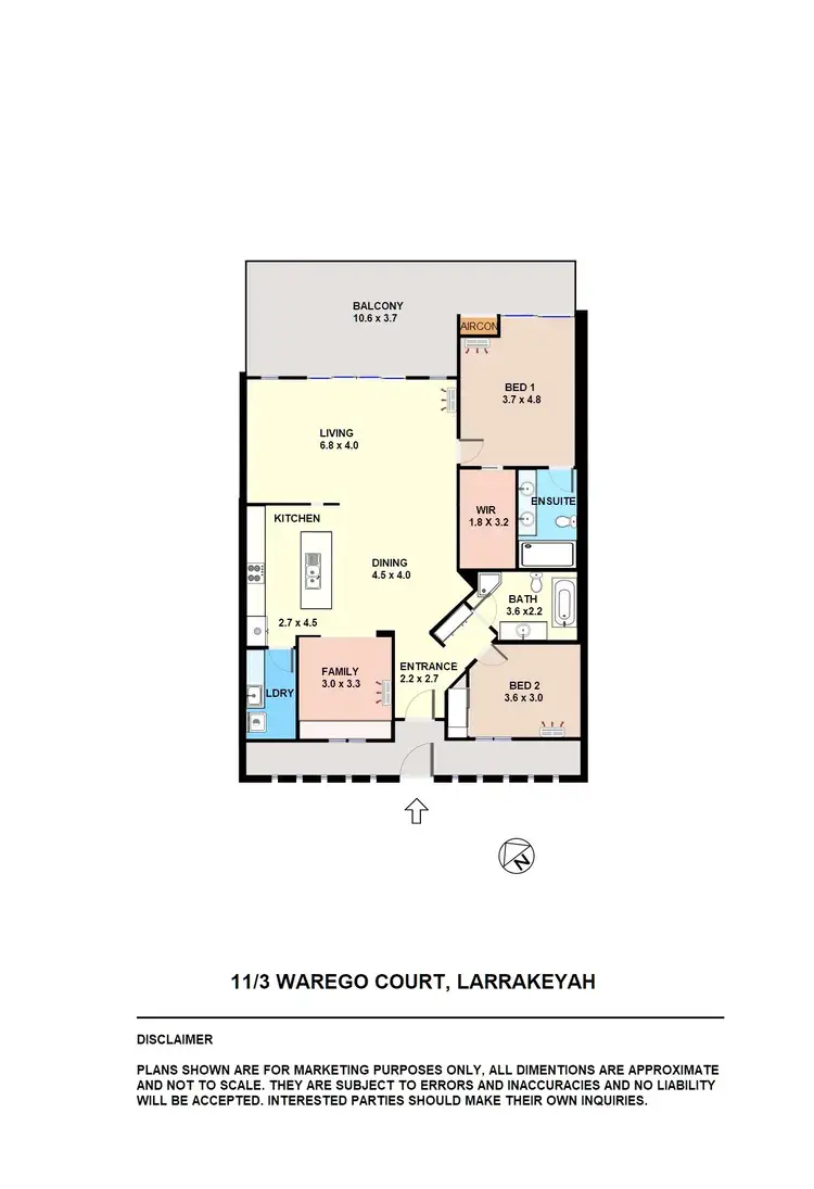 Floorplan of Homely unit listing, 11/3 Warrego Court, Larrakeyah NT 820