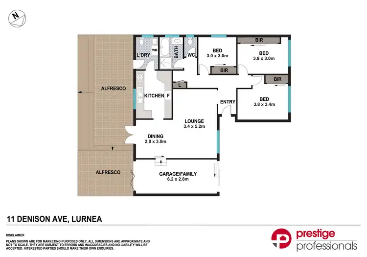 Floorplan of Homely house listing, 11 Denison Avenue, Lurnea NSW 2170