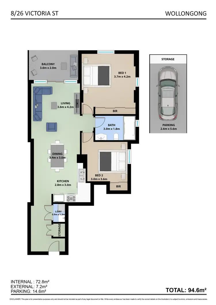 Floorplan of Homely apartment listing, 8/26 Victoria Street, Wollongong NSW 2500