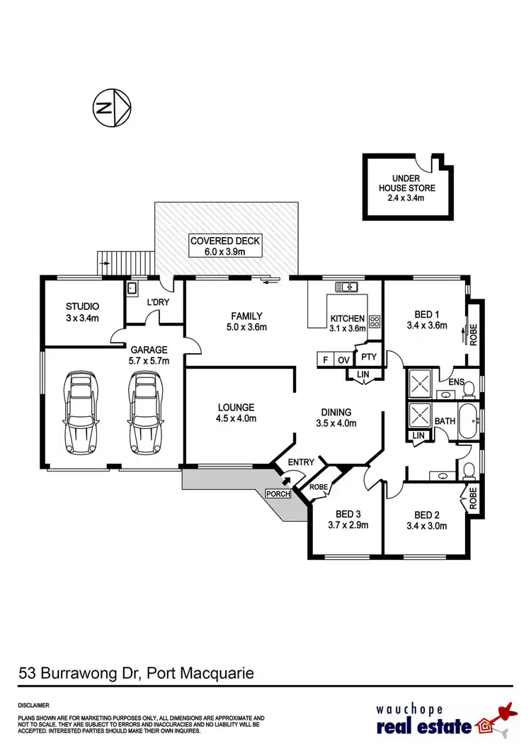 Floorplan of Homely house listing, 53 Burrawong Drive, Port Macquarie NSW 2444