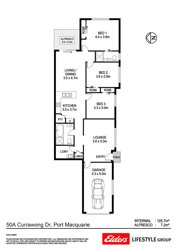 Floorplan of Homely villa listing, 50A Currawong Drive, Port Macquarie NSW 2444