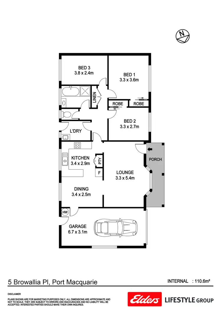 Floorplan of Homely house listing, 5 Browallia Place, Port Macquarie NSW 2444