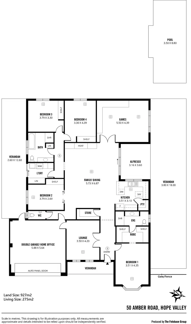 Floorplan of Homely house listing, 50 Amber Road, Hope Valley SA 5090