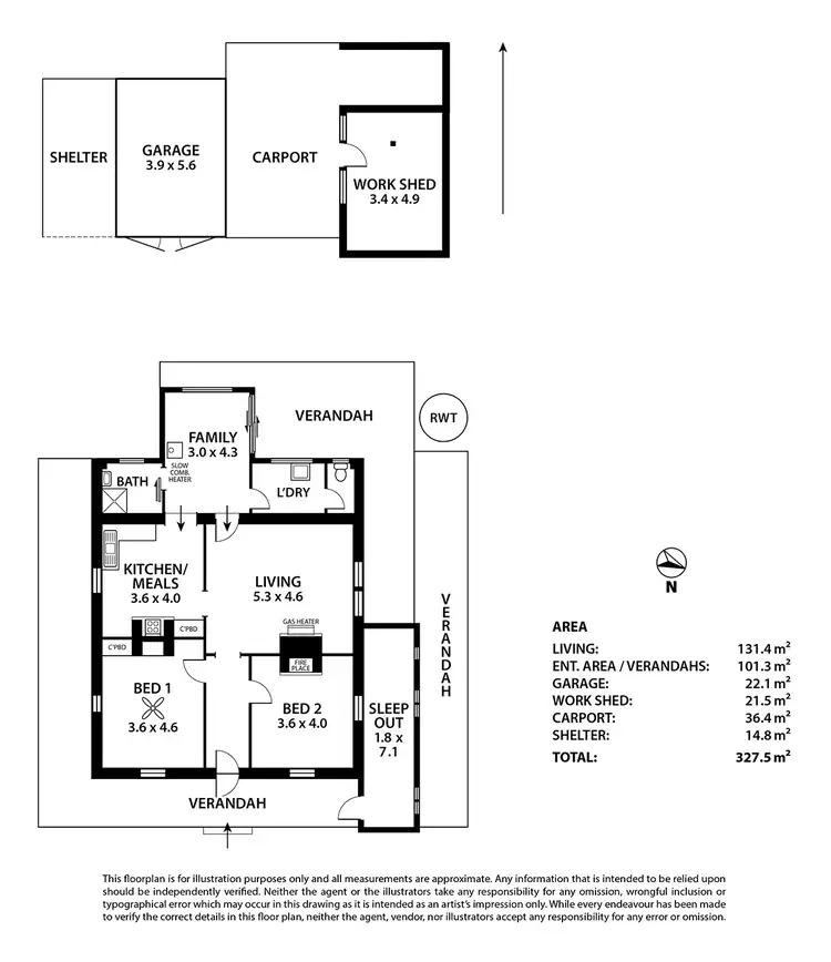 Floorplan of Homely house listing, 14 Williams Street, Mypolonga SA 5254