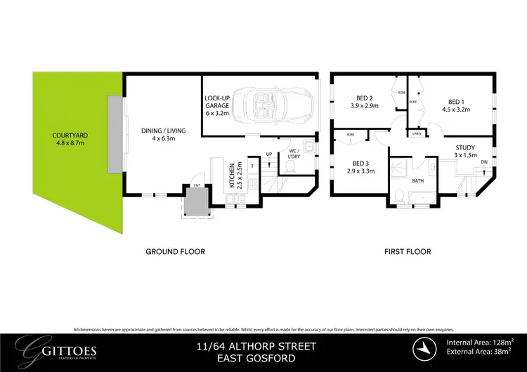 Floorplan of Homely townhouse listing, 11/64-66 Althorp Street, East Gosford NSW 2250