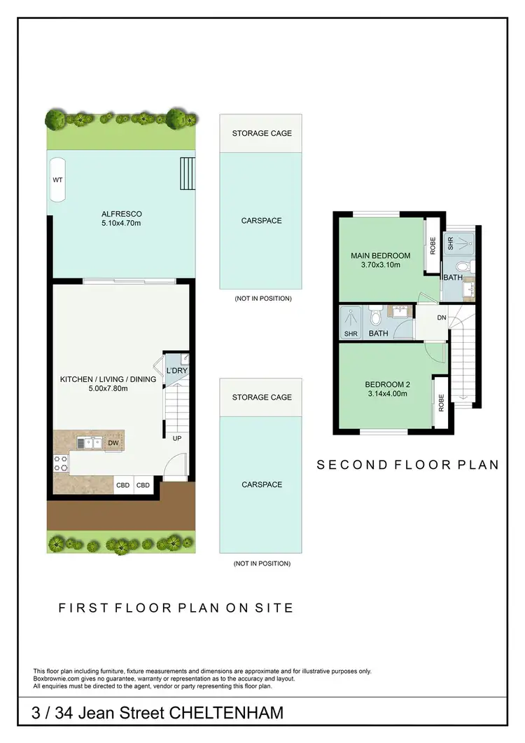 Floorplan of Homely townhouse listing, 3/34 Jean Street, Cheltenham VIC 3192