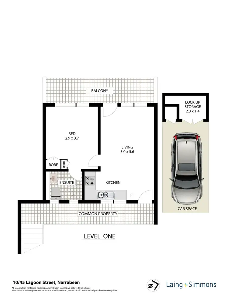 Floorplan of Homely apartment listing, 10/45 Lagoon Street, Narrabeen NSW 2101