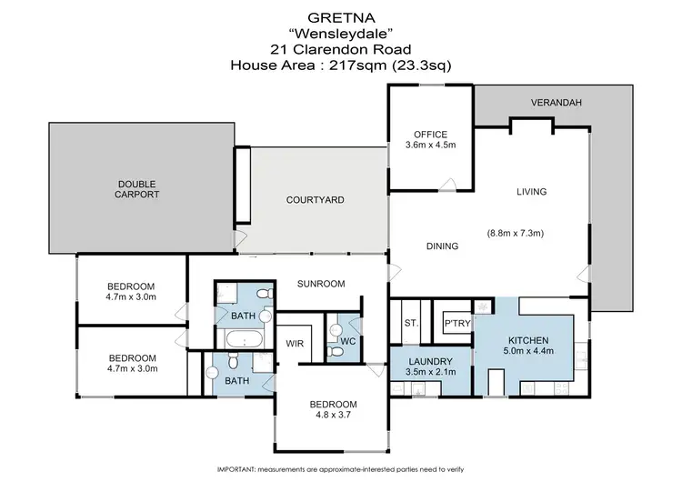 Floorplan of Homely house listing, 21 Clarendon Road, Gretna TAS 7140