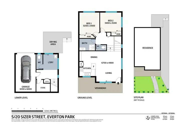 Floorplan of Homely townhouse listing, 5/20 Sizer Street, Everton Park QLD 4053
