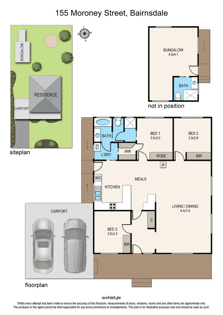 Floorplan of Homely house listing, 155 Moroney Street, Bairnsdale VIC 3875