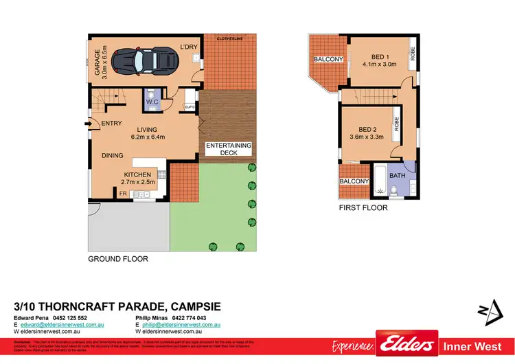 Floorplan of Homely townhouse listing, 3/10 Thorncraft Parade, Campsie NSW 2194